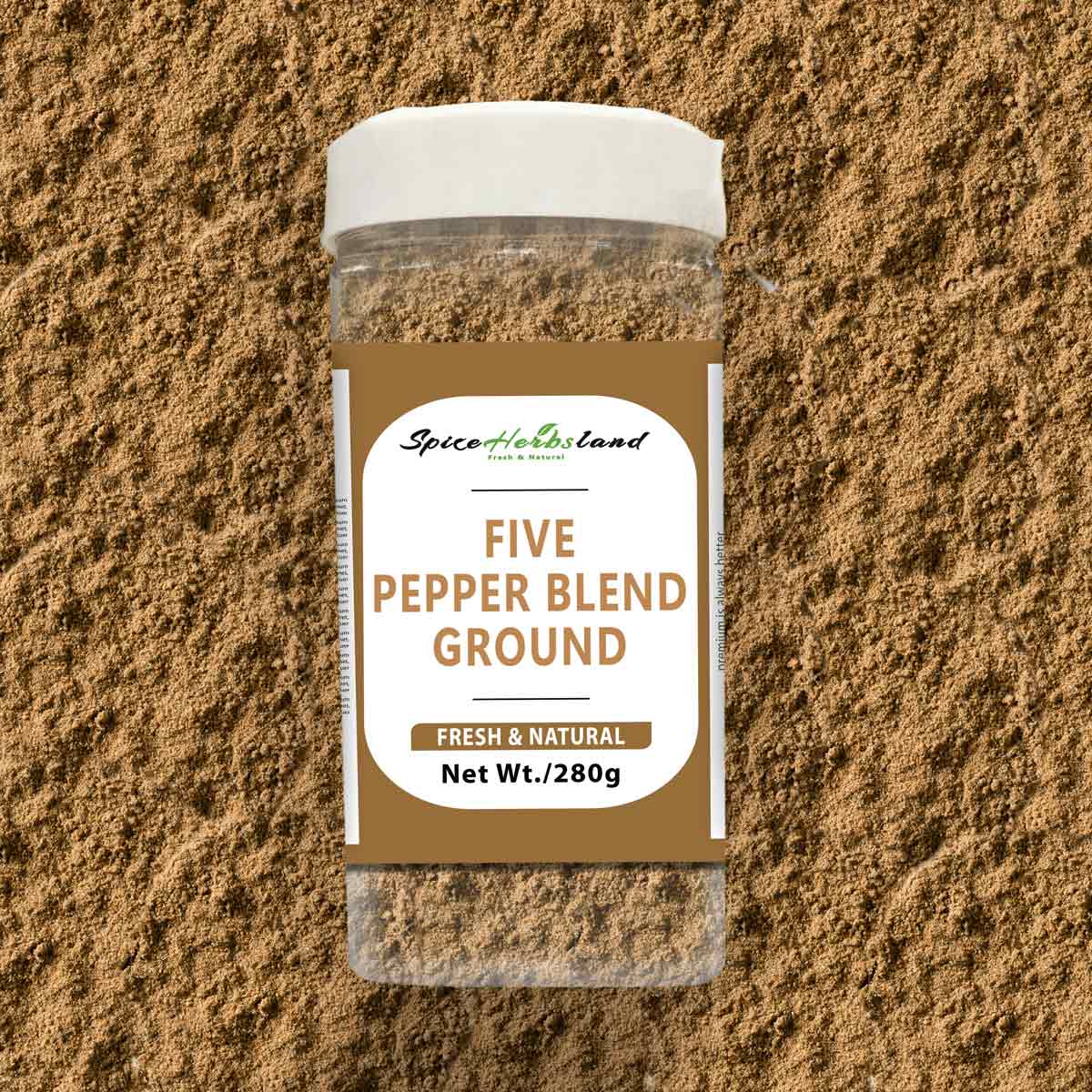 Five pepper blend ground